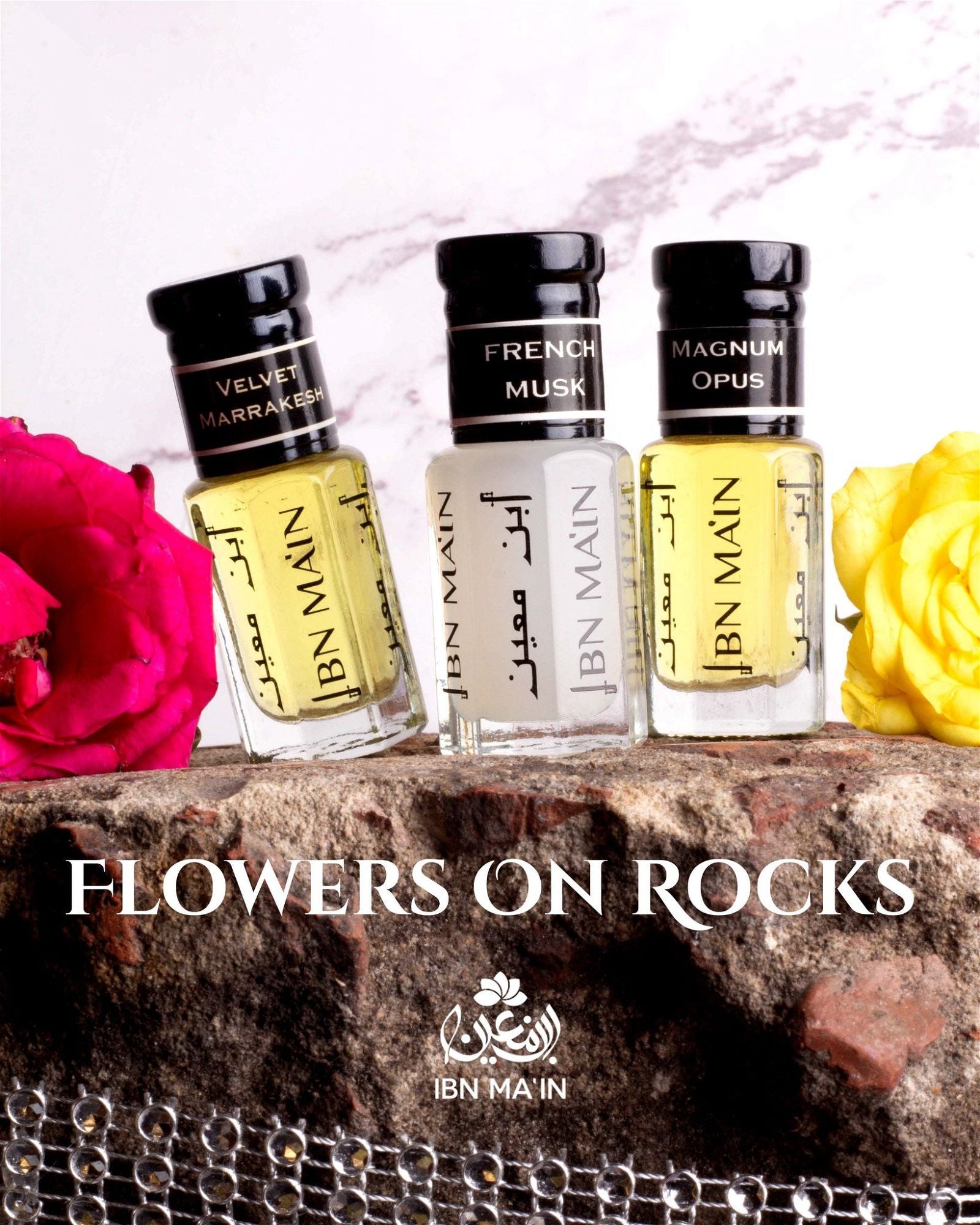 - FLOWERS ON ROCKS - -